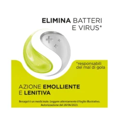 Benagol Antisettico per Bocca e Gola 36 Pastiglie Limone Senza Zucchero