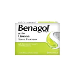 Benagol Antisettico per Bocca e Gola 24 Pastiglie Limone Senza Zucchero