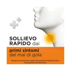 Benagol Antisettico per Bocca e Gola 36 Pastiglie Vit C Gusto Arancia