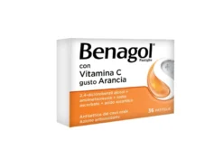 Benagol Antisettico per Bocca e Gola 36 Pastiglie Vit C Gusto Arancia