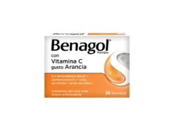 Benagol Antisettico per Bocca e Gola 36 Pastiglie Vit C Gusto Arancia