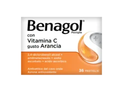 Benagol Antisettico per Bocca e Gola 36 Pastiglie Vit C Gusto Arancia