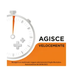 Benagol Antisettico per Bocca e Gola 36 Pastiglie Vit C Gusto Arancia