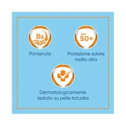 Bepanthenol Tattoo Crema Protezione Solare Molto Alta SPF50+ Per Tatuaggio Con Pantenolo 50ml