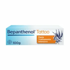Bepanthenol Tattoo Pasta Trattamento Intensivo Tatuaggio con Pantenolo Idrata Rigenera la Pelle 100g