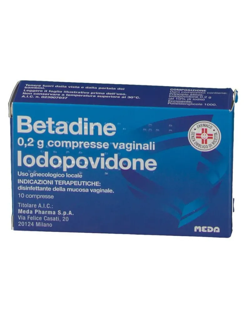 Betadine 0,2 compresse vaginali Idopovidone 10 compresse