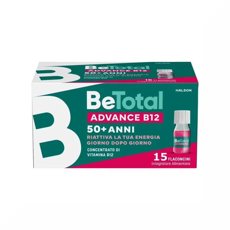 Be-Total Advance B12 Integratore Alimentare Vitamina B12 Vitamina B Zinco 15 Flaconcini