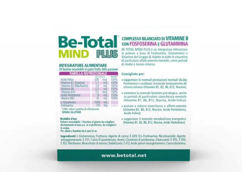 Be-Total Mind Plus Integratore Vitamina B Fosfoserina 20 bustine