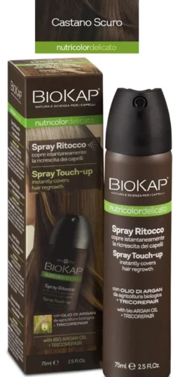 Biokap Nutricolor delicato Spray Ritocco colore Castano Scuro 75ml