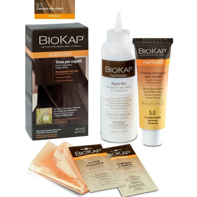 Biokap Nutricolor 5.3 tinta per capelli colore Castano Oro Chiaro 140ml