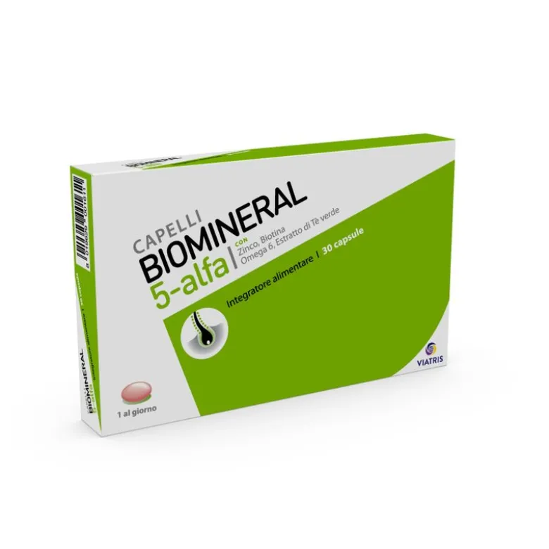 Biomineral 5 Alfa 30 Capsule - Integratore Capelli Fortezza
