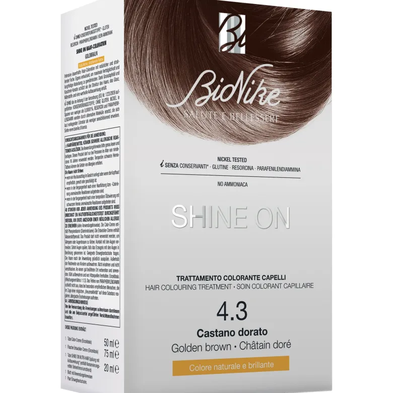 Bionike Shine On Trattamento colorante capelli 4.3 Castano Dorato