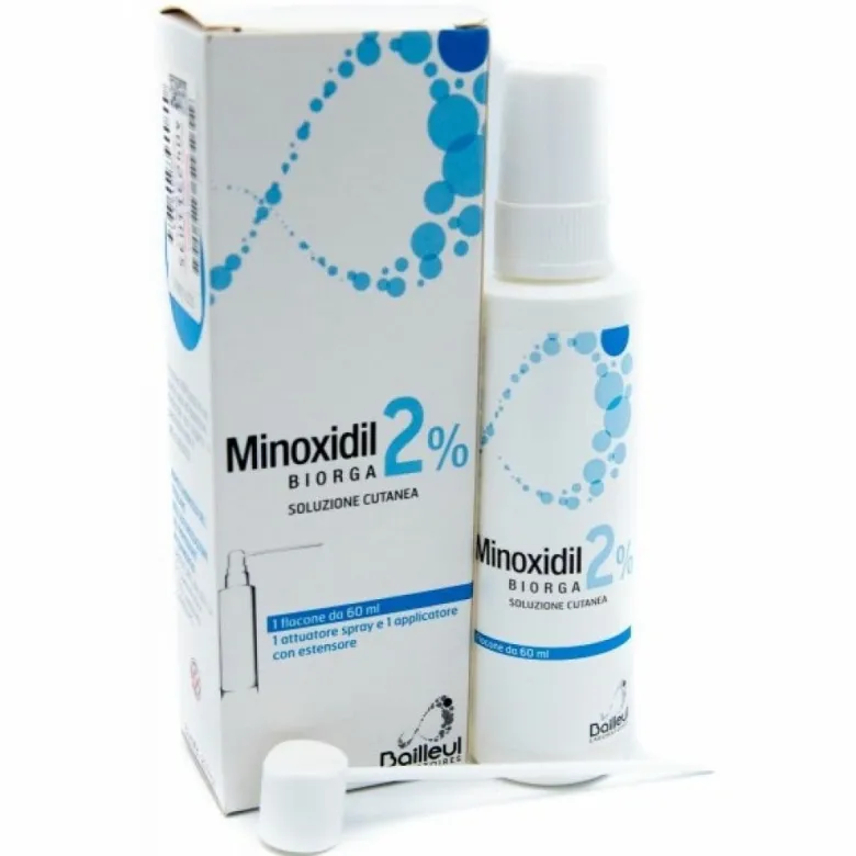 Biorga Minoxidil Biorga soluzione cutanea 2% per alopecia 60ml