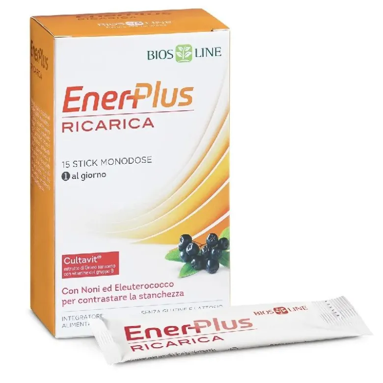 Bios Line Enerplus Ricarica per la stanchezza fisica e mentale 15 bustine