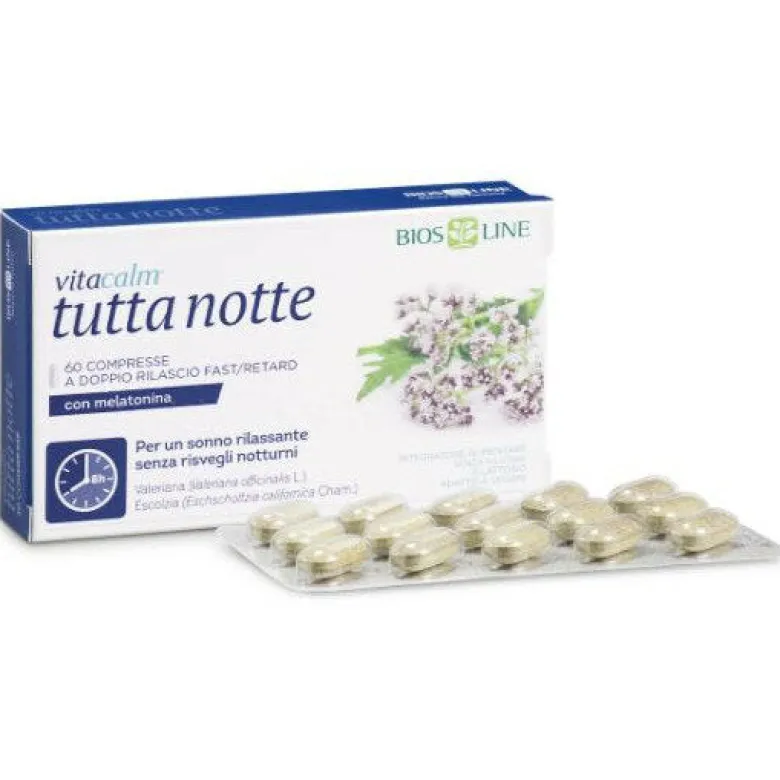 Bios Line Vitacalm Tutta Notte Melatonina 60 Compresse