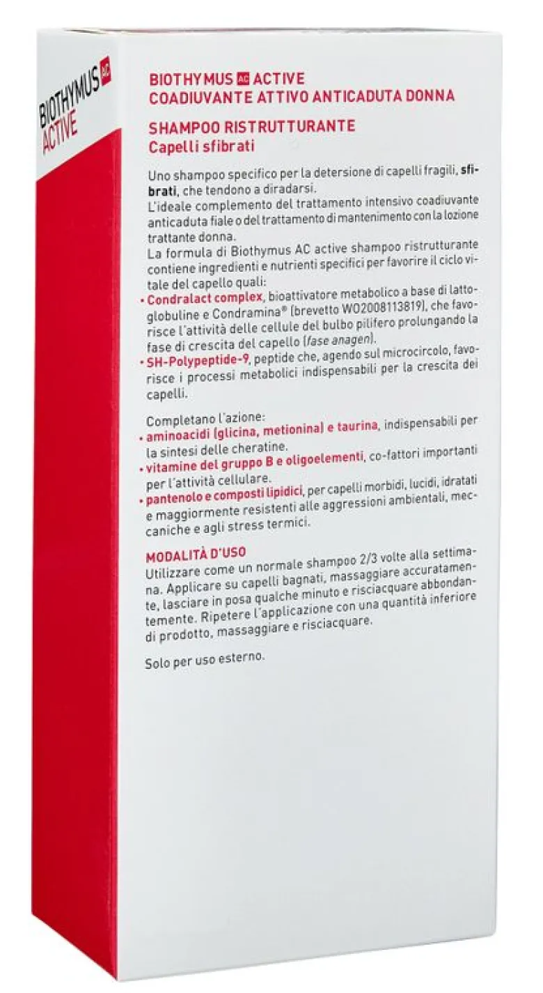Biothymus Active shampoo ristrutturante donna 200ml