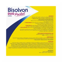 Bisolvon Duo Pocket Lenitivo Sciroppo in Bustina Contro Tosse e Gola Irritata Adulti Bambini 12 Bustine Monodose