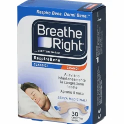Breathe Right Cerotti Nasali Grandi 30 Pezzi per Respirare Meglio