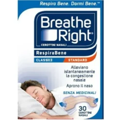 Breathe Right Classici Cerotti Nasali 30 Pezzi Sollievo Notturno