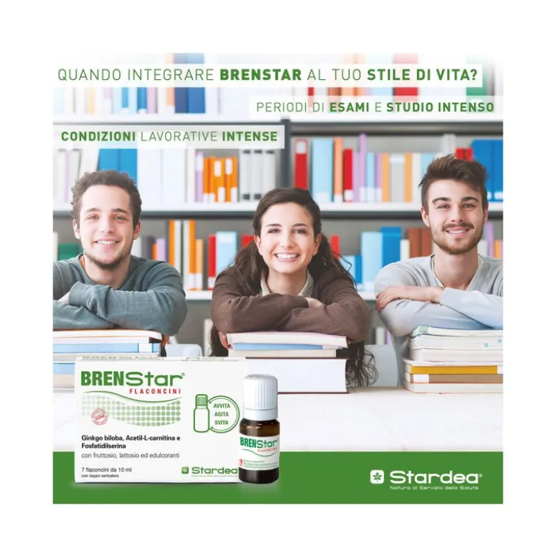 Brenstar stanchezza e affaticamento 7 flaconcini monodose con tappo dosatore
