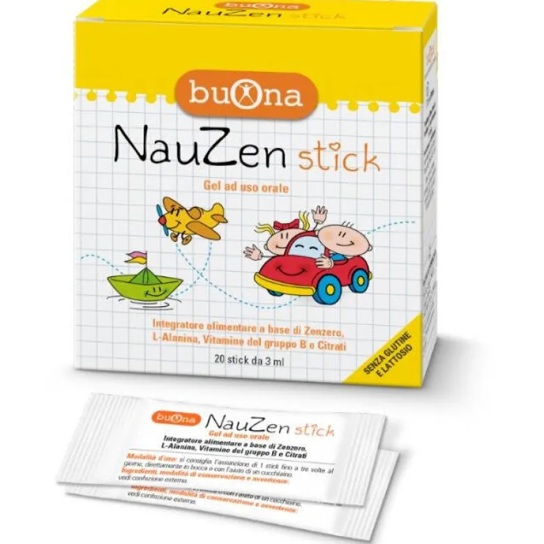 Buona Nauzen Stick integratore alimentare bimbi utile per la funzione digestiva antinausea 20 stick