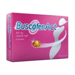 BuscofenAct 400 mg Con Ibuprofene Analgesico Contro Dolori Forti Da Ciclo 12 Capsule Molli