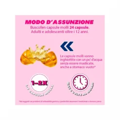 Buscofen 200mg Con Ibuprofene Analgesico Contro Dolori Da Ciclo 24 Capsule Molli