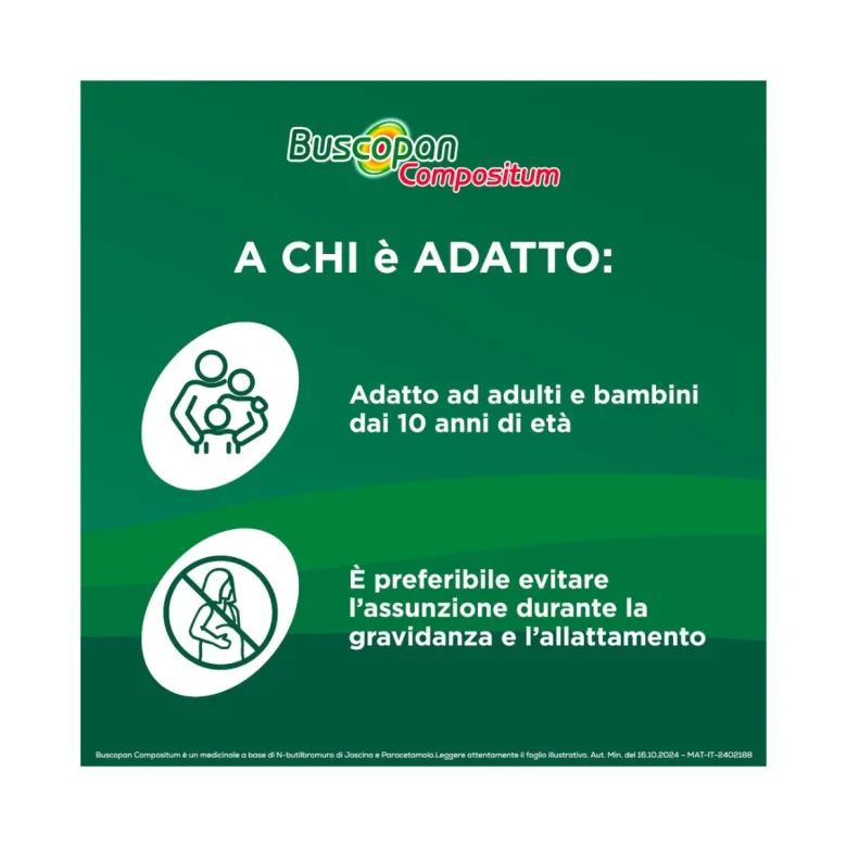 Buscopan Compositum Per Mal Di Pancia Forte Crampi Dolori Addominali 20 cpr