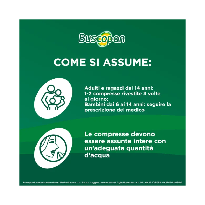 Buscopan Per Mal di Pancia Crampi Dolori Addominali 40 Compresse