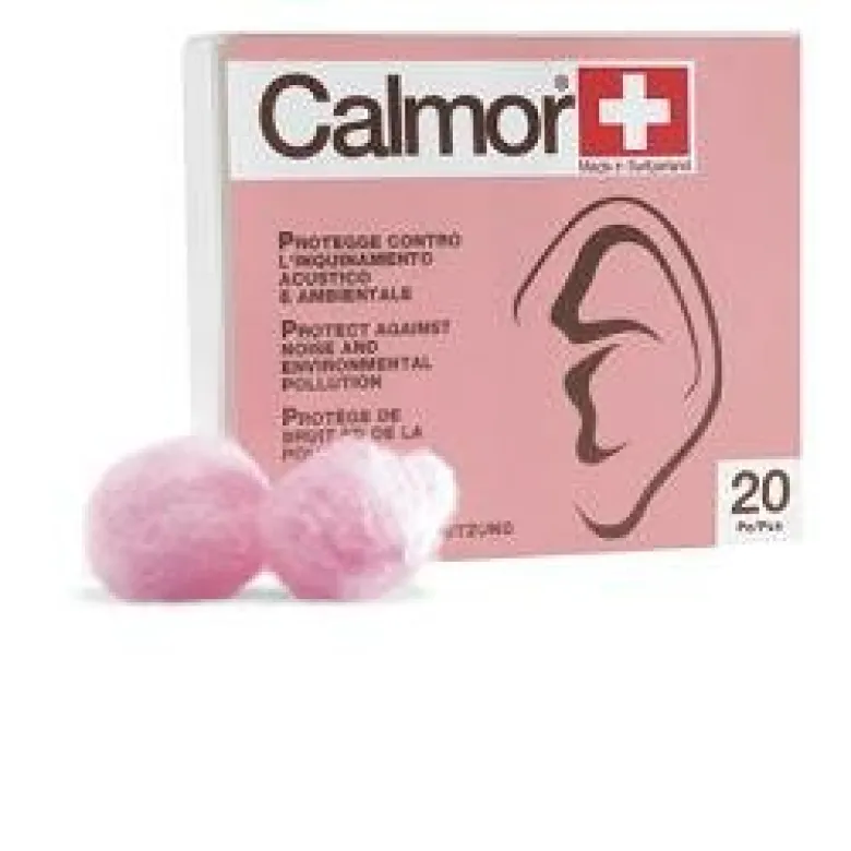 Calmor Tappi Auricolari Cera 20 Pezzi Comfort e Silenzio