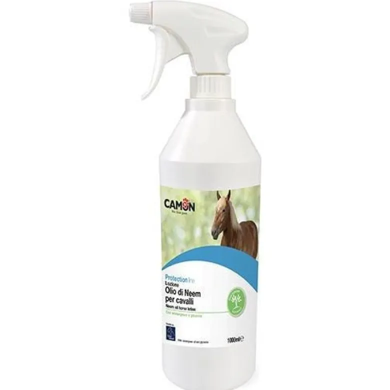 Camon Protection Lozione Antiparassitaria Olio Di Neem Per Equini 1 Litro