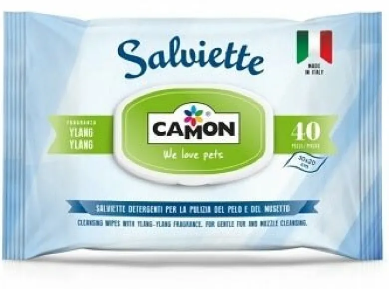 Camon Salviette Ylang-Ylang Per Cani/Gatti 40 Pezzi