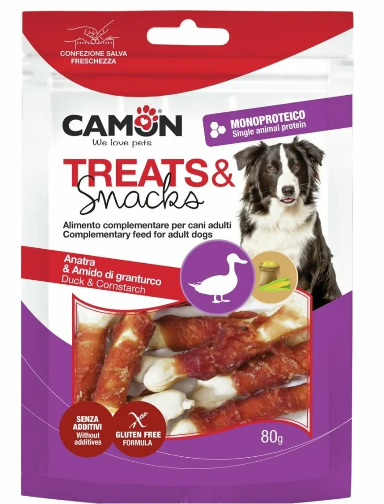 CAMON TREATS & SNACKS Ossicini masticaili con anatra