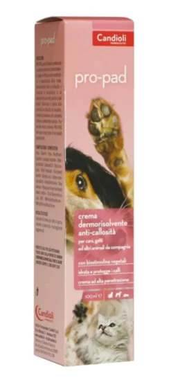 Candioli Pro-Pad Crema dermorisolvente anti-callosità per cani e gatti 100ml