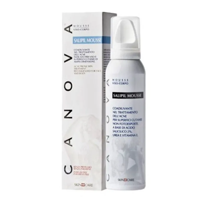 Canova Salipil Mousse Detergente Viso e Corpo trattamento dell'acne 150 ml