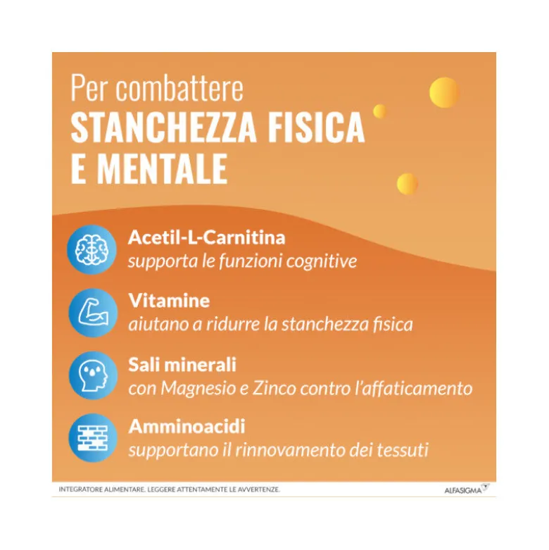 Carnidyn Plus stanchezza fisica e mentale 18 compresse masticabili