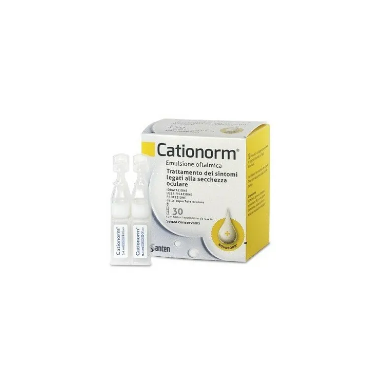 Cationorm Gocce 30 Flaconi Monodose 0,4ml Lubrificazione Oculare