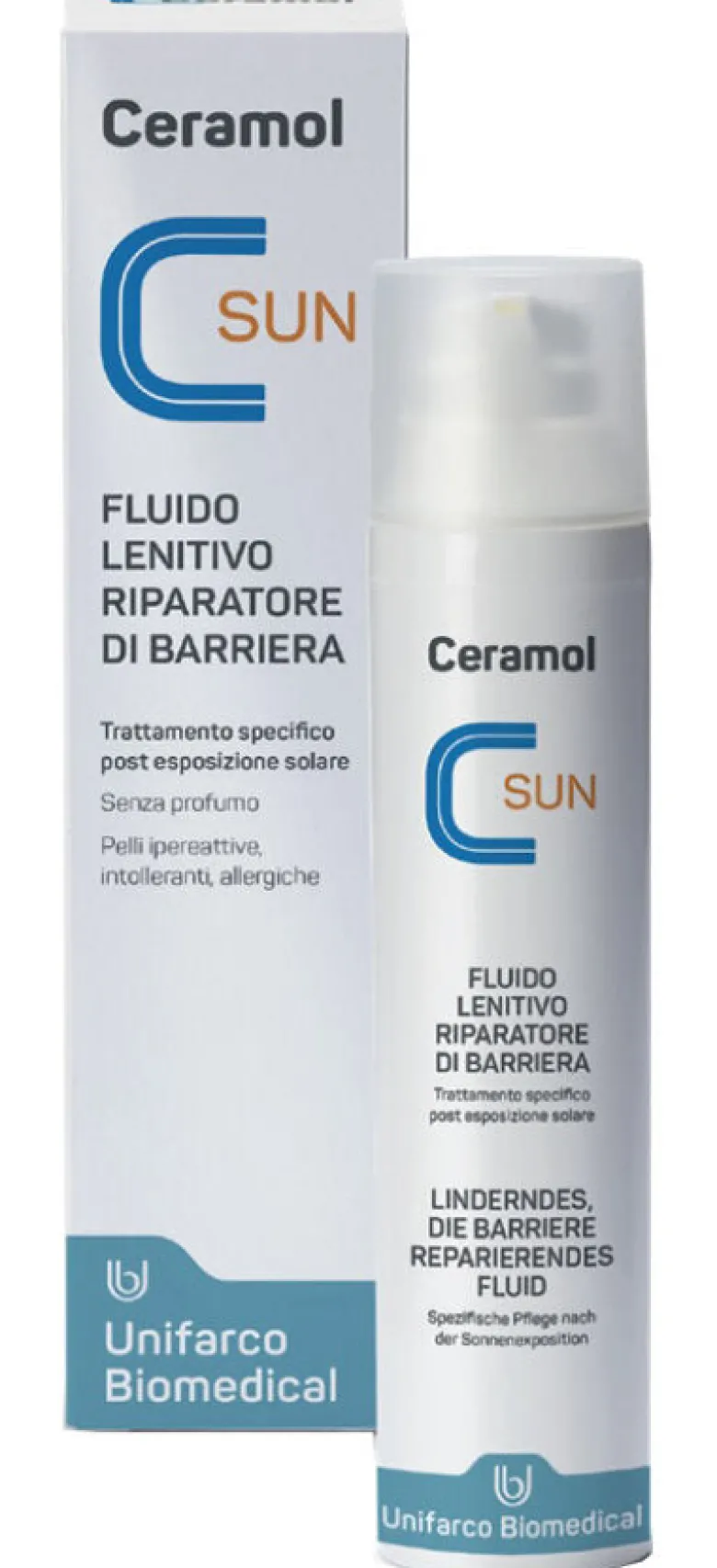Ceramol Sun Fluido Lenitivo per gli arrossamenti da esposizione solare 100ml