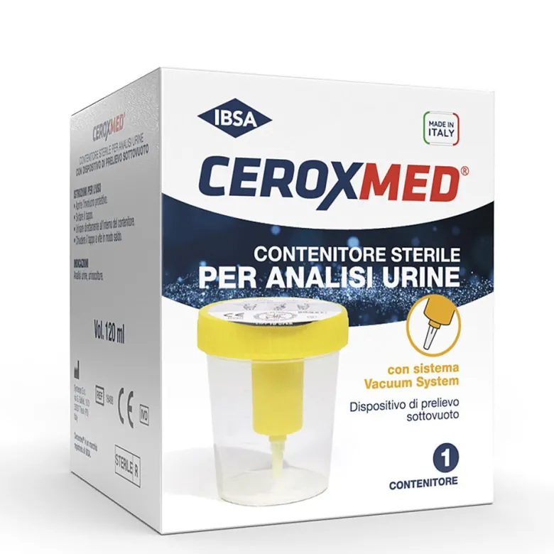 Ceroxmed Contenitore Urina con sistema Vacuum System 100ml