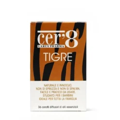 Cer'8 Tigre cerotti anti zanzare diffusori di oli essenziali 36 pezzi