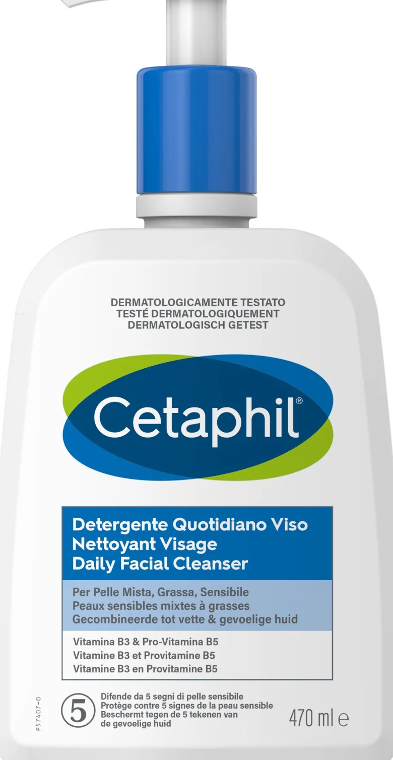 Cetaphil Detergente Quotidiano Viso Pelle Mista Grassa 473ml