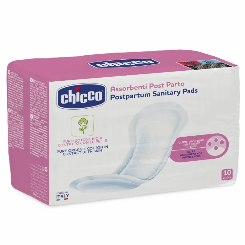 Chicco Assorbenti Post Parto Cotone Bio 10 Pezzi