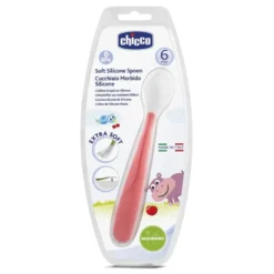 Chicco Cucchiaio morbido con punta di silicone flessibile 6m+ color watermelon