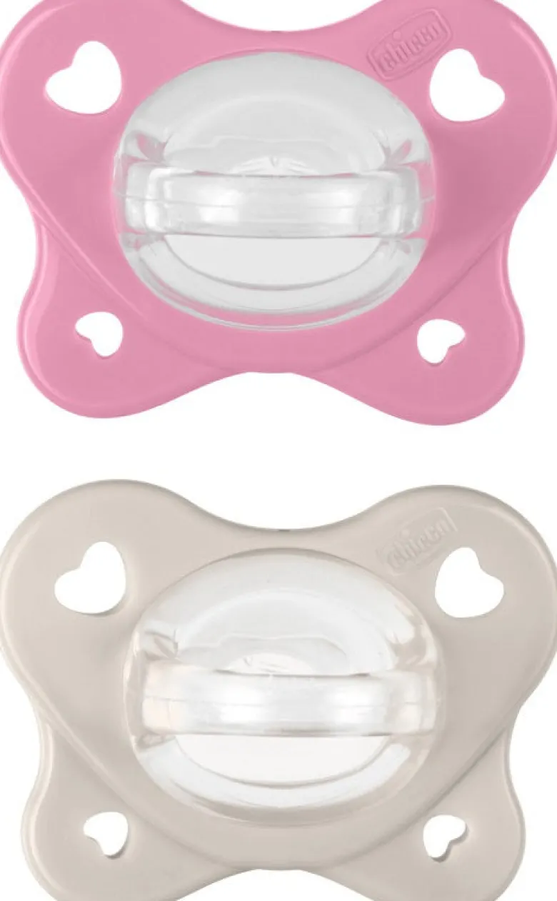 Chicco Dual Soft Succhietto Rosa 6-16 Mesi 2 Pezzi