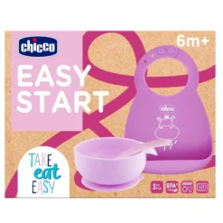 Chicco Easy Start Set Pappa Per Svezzamento Rosa 6+ Mesi