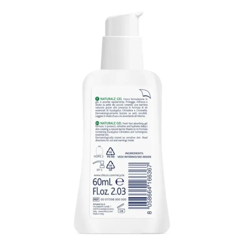 Chicco NaturalZ Antizanzare Protettivo & Rinfrescante 2 mesi+ gel 60ml