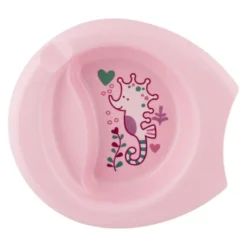 Chicco Pappa Facile piatto facile imbocco 6m+ 1 pezzo colore rosa