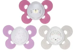 Chicco Physio ComfortNight Succhietti Silicone 16-36m Rosa 2 Pezzi
