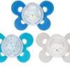 Chicco Physio ComfortNight Succhietti Silicone 16-36m Blu 2 Pezzi