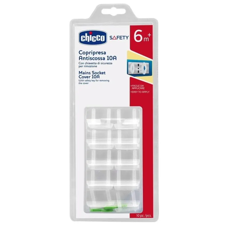 Chicco Safety Copripresa Antiscossa 10A 10 pezzi